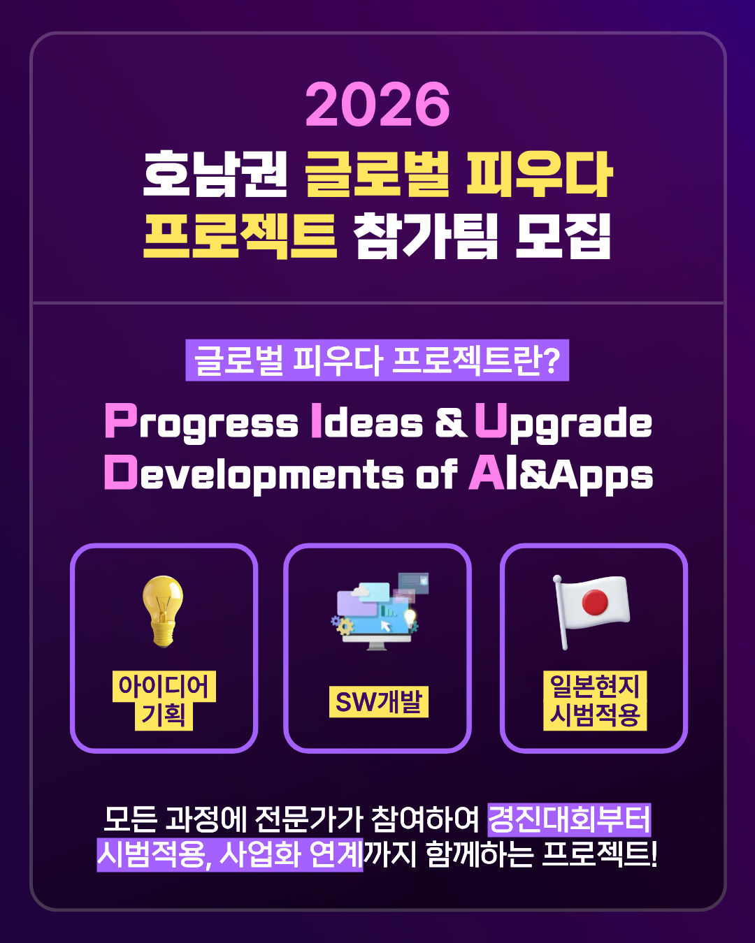 호남권 글로벌 피우다  프로젝트 참가팀 모집2